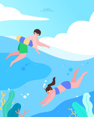 Sticker - Cool Summer Trip Illustration collection
