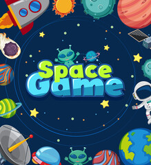Wall Mural - space element in space background
