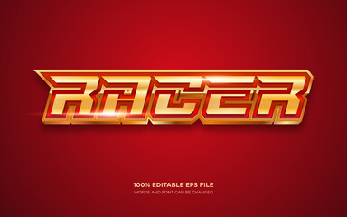 Wall Mural - Racer 3D text style effect
