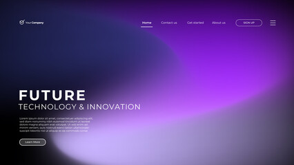 Blurred backgrounds with modern abstract blurred color gradient patterns. Smooth templates collection for landing page, web, brochures, posters, banners, flyers and cards. Vector illustration. 