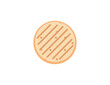 Flatbread vector flat emoticon. Isolated Flatbread emoji illustration. Flatbread icon