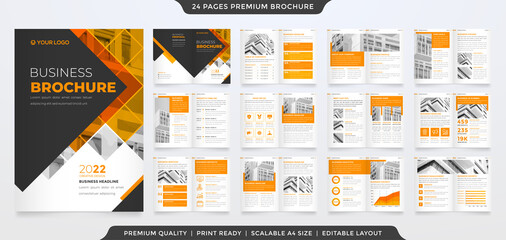 minimalist brochure template with modern concept and minimalist layout use for business profile and 