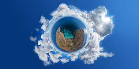 Wall Mural - little planet vavignana sicily italy