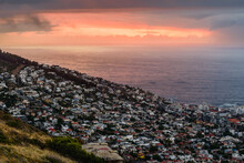 A Dramatic Twilight Sunset Over Cape Town.