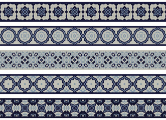 Poster - Seamless decorative borders