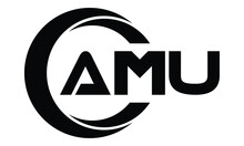 AMU Swoosh Logo Design Vector Template | Monogram Logo | Abstract Logo | Wordmark Logo | Lettermark Logo | Business Logo | Brand Logo | Flat Logo.