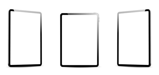 Wall Mural - Realistic tablet mockup with blank screen. tablet vector isolated on white background.