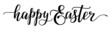 Happy Easter black lettering design. Short phrase. Element for print, invitation or greeting cards.