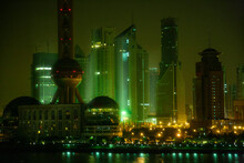 View Of Downtown Shanghai China At Night 