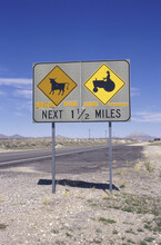 Road Sign, Nevada, USA