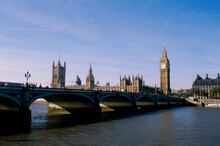Bridge Across A River, Big Ben, Houses Of Parliament, Westminster Bridge, London, England