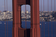Close-up Of Golden Gate Bridge, San Francisco, California, USA