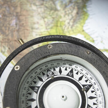Close-up Of A Compass