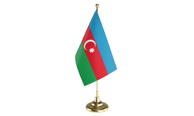 Canvas Print - Azerbaijan table flag on white background, 3d rendering, isolated