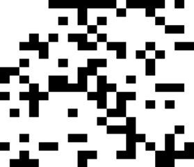 Poster - Random squares, rectangles black and white, monochrome geometric background, patttern and texture