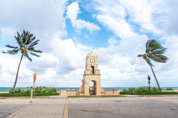 Wall Mural - Worth Avenue clock tower in Palm Beach Florida USA