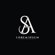 Letter SA luxury logo design vector