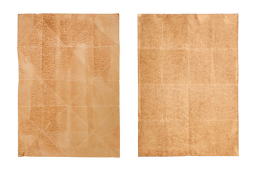 Wall Mural - Old brown paper texture isolated on white , clipping path included,..