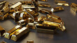 © AddMeshCube - bunch of gold bars (12kg), 3d rendering
