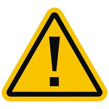 Danger Sign, Danger Icon, Yellow Triangle Sign With Exclamation Mark. Vector Illustration On White Background
