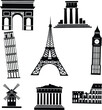 landmark-concept-poster-print- travel | eiffel tower silhouette