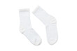 White cotton socks mockup for design on white background