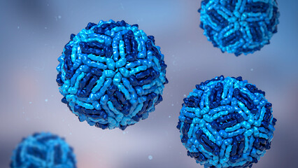 Poster - West Nile virus, WNV, 3D illustration