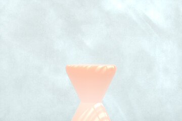 Aufkleber - Natural beauty podium backdrop with concrete wall for cosmetic product display.