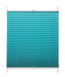 blue roller blind pleated isolated, ready for your design or mockup.