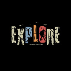 explore typography for print t shirt vector