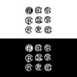Set initial letter r with symbol church logo design inspiration