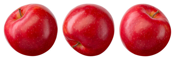Canvas Print - Red apple isolated. Apple on white background. Set of red appl with clipping path. Full depth of field.