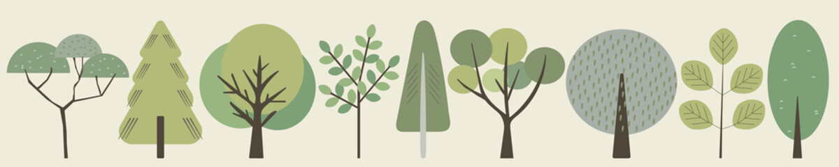 Different trees painting