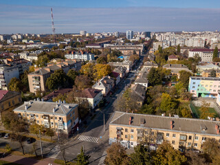 Wall Mural - Cityscape of Chernihiv. Aerial drone view.