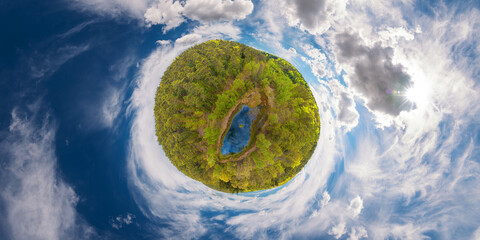 Wall Mural - little planet lake ungeheuersee germany