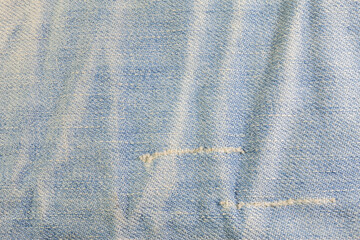 Wall Mural - Blue torn denim jeans texture