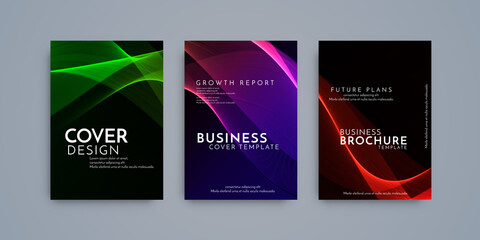 Wall Mural - Colorful modern gradient covers brochure template set