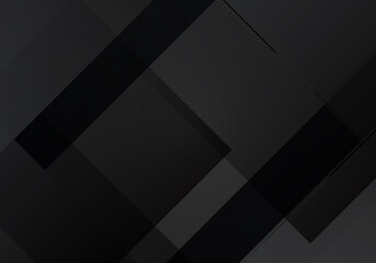 Wall Mural - Dark geometric black abstract background elegent design pattern.