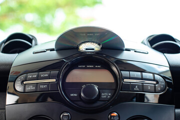 Wall Mural - Modern car radio and CD player