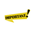 © meredesign - illustration banner important with exclamation mark