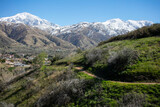 Fototapeta Natura - The Southern California Mountains After a Snow Storm as Seen from the Crafton Hills Near Yucaipa, California