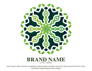 Green art logo design template