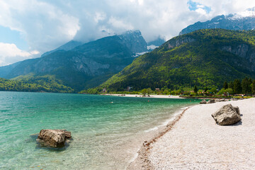 Poster - Beautiful spring landscape of Lake Molveno