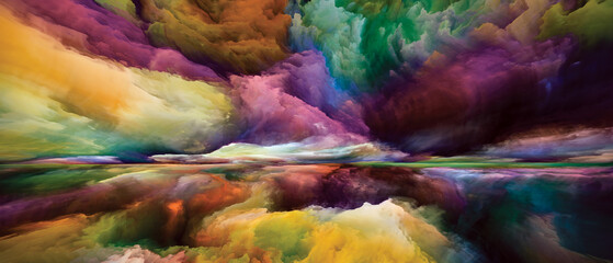 Wall Mural - Colorful Land and Sky
