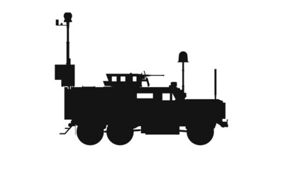 Wall Mural - cougar jerrv armored vehicle. war and army symbol. isolated vector image