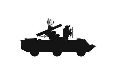 Wall Mural - anti-aircraft missile system osa. war and army symbol. vector image for military concepts, infographics and web design