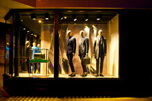 Shop Window With Male Fashion In Cambridge, England