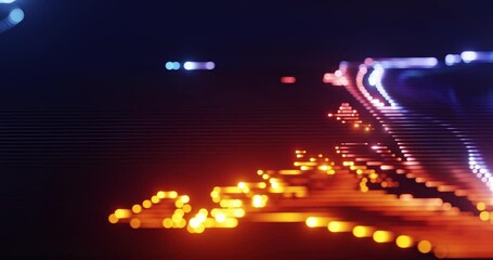 Wall Mural - neon glowing lights, growing lines. energy space light effect, abstract motion background. technolog