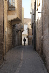 Sticker - narrow street in the town