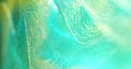 Wall Mural - modern colorful green and blue waves background. abstract texture, liquid formation for calm and rel